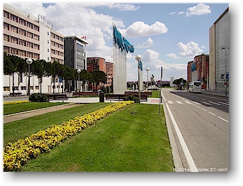 avenida de la capital de españa in madrid, spain