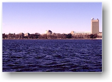 [ charles river in front and M.I.T. campus in the back ]