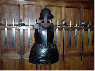 [ highlander's armor in the weapon chamber at edinburgh castle ]