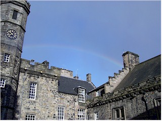 [ rainbow over edinburgh castle ]